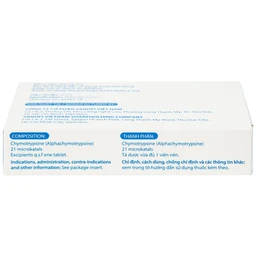 Thuốc Alpha Chymotrypsine Choay Sanofi điều trị phù nề sau chấn thương, phẩu thuật, bỏng (2 vỉ x 15 viên)