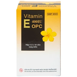 Thuốc Vitamin E 400IU OPC hỗ trợ điều trị thiếu Vitamin E (4 vỉ x 10 viên)