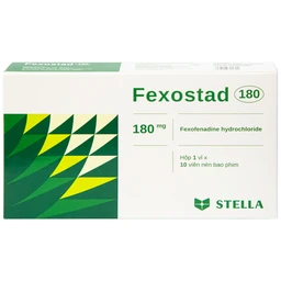 Thuốc Fexostad 180 Stella điều trị viêm mũi dị ứng theo mùa, mày đay vô căn mạn tính (10 viên)