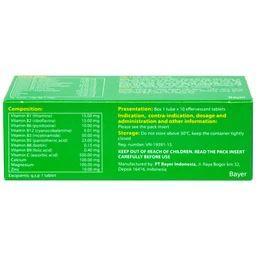 Viên sủi Berocca Bayer bổ sung vitamin và khoáng chất (10 viên)