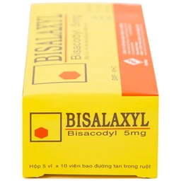Thuốc Bisalaxyl Vidipha điều trị táo bón (5 vỉ x 10 viên)