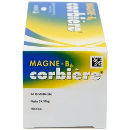Viên nén Magne-B6 Corbière Sanofi điều trị thiếu magnesi riêng biệt hay kết hợp (5 vỉ x 10 viên)