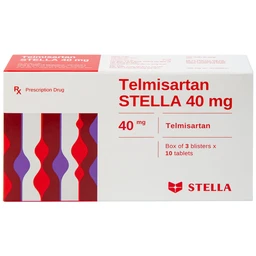 Thuốc Telmisartan Stella 40mg điều trị tăng huyết áp, phòng ngừa tim mạch (3 vỉ x 10 viên) 