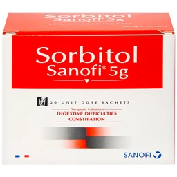 Thuốc bột Sorbitol Sanofi 5g điều trị triệu chứng táo bón, khó tiêu (20 gói x 5g)