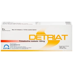 Thuốc Detriat điều trị triệu chứng đau, rối loạn chuyển vận ruột, khó chịu đường ruột (2 vỉ x 10 viên)