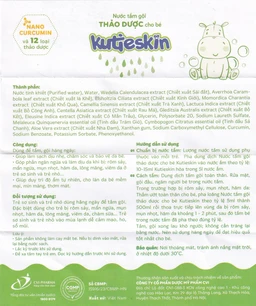 Nước tắm gội thảo dược cho bé Kutieskin làm sạch, dưỡng mềm da và tóc (200ml)