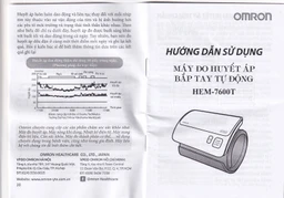 Máy đo huyết áp bắp tay không dây Omron HEM 7600T hỗ trợ đo huyết áp, nhịp tim