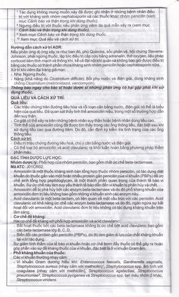 Thuốc Cepmox-Clav 875mg/125mg Imexpharm điều trị viêm xoang cấp tính do vi khuẩn, viêm tai giữa cấp tính (2 vỉ x 7 viên)