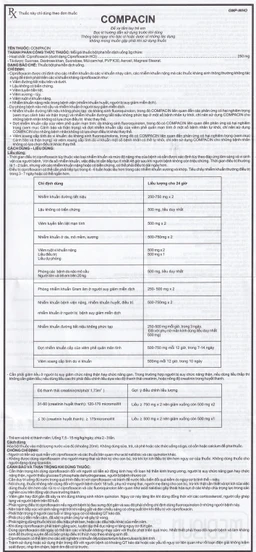 Bột pha hỗn dịch uống Compacin 250mg Medisun dùng cho các nhiễm khuẩn do các vi khuẩn nhạy cảm (20 gói)