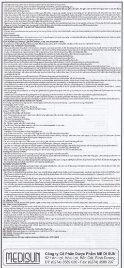 Bột pha hỗn dịch uống Compacin 250mg Medisun dùng cho các nhiễm khuẩn do các vi khuẩn nhạy cảm (20 gói)