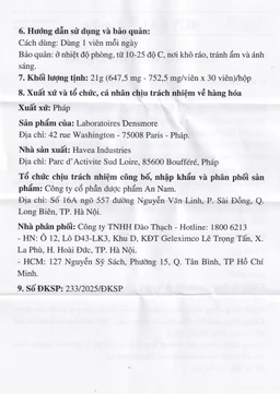 Viên uống Suvéal Magne-Fer Densmore bổ sung magie, vitamin B6 và sắt cho cơ thể (2 vỉ x 15 viên) 9