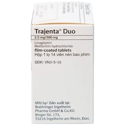 Thuốc Trajenta Duo 2.5mg/500mg Boehringer điều trị đái tháo đường típ 2 (14 viên)