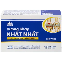 Thuốc Xương Khớp Nhất Nhất điều trị các chứng đau lưng, đau cột sống (2 vỉ x 10 viên) 