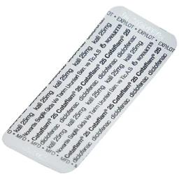 Thuốc Cataflam 25 Novartis điều trị đau sau chấn thương, viêm và sưng do bong gân (1 vỉ x 10 viên)
