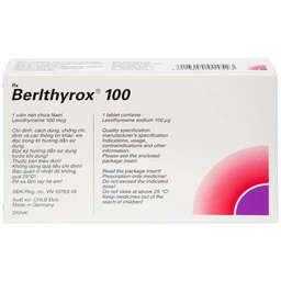 Thuốc Berlthyrox 100 Menarini điều trị thiểu năng tuyến giáp (4 vỉ x 25 viên)