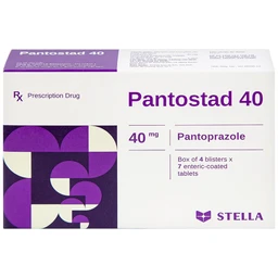 Viên nén Pantostad 40 Stella điều trị trào ngược dạ dày thực quản (4 vỉ x 7 viên)