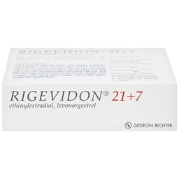Thuốc Rigevidon 21+7 Gedeon dùng cho tránh thai (3 vỉ x 28 viên) 