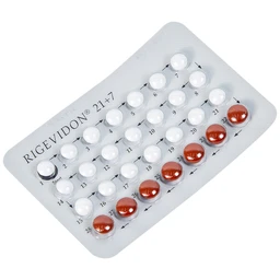 Thuốc Rigevidon 21+7 Gedeon dùng cho tránh thai (3 vỉ x 28 viên) 