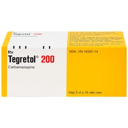 Thuốc Tegretol 200 Novartis điều trị bệnh động kinh (5 vỉ x 10 viên)
