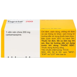 Thuốc Tegretol 200 Novartis điều trị bệnh động kinh (5 vỉ x 10 viên)