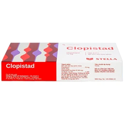 Thuốc Clopistad 75mg Stella phòng ngừa các biến cố do huyết khối động mạch (3 vỉ x 10 viên)
