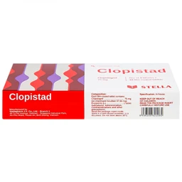 Thuốc Clopistad 75mg Stella phòng ngừa các biến cố do huyết khối động mạch (3 vỉ x 10 viên)