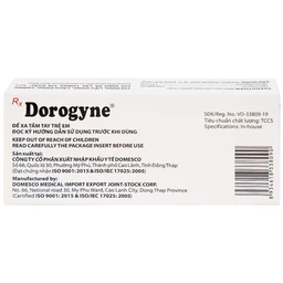 Thuốc Dorogyne Domesco điều trị các bệnh nhiễm khuẩn răng miệng cấp và mạn tính (2 vỉ x 10 viên)
