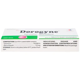 Thuốc Dorogyne Domesco điều trị các bệnh nhiễm khuẩn răng miệng cấp và mạn tính (2 vỉ x 10 viên)