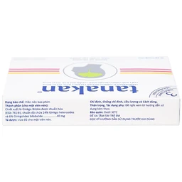Thuốc Tanakan điều trị triệu chứng rối loạn nhận thức, rối loạn chú ý và trí nhớ (2 vỉ x 15 viên)