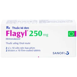 Thuốc Flagyl 250mg Sanofi điều trị nhiễm khuẩn (2 vỉ x 10 viên)