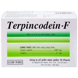 Thuốc Terpincodein-F giảm ho, long đờm (10 vỉ x 10 viên)