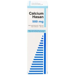 Viên sủi Calcium Hasan 500mg phòng và hỗ trợ điều trị bệnh loãng xương (20 viên)