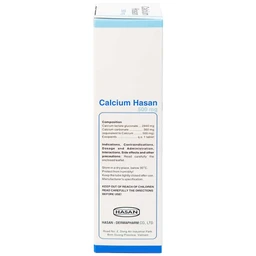 Viên sủi Calcium Hasan 500mg phòng và hỗ trợ điều trị bệnh loãng xương (20 viên)