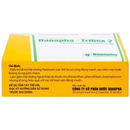 Thuốc Danapha - Trihex 2 điều trị hỗ trợ hội chứng Parkinson, giảm hội chứng ngoại tháp (5 vỉ x 20 viên)