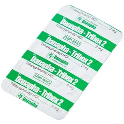 Thuốc Danapha - Trihex 2 điều trị hỗ trợ hội chứng Parkinson, giảm hội chứng ngoại tháp (5 vỉ x 20 viên)