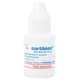 Kem thoa da Cortibion Roussel điều trị chàm, vết côn trùng cắn, viêm da tiếp xúc, viêm da dị ứng (8g)