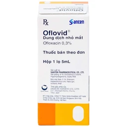 Thuốc nhỏ mắt Oflovid Santen điều trị viêm bờ mi, viêm túi lệ, lẹo, viêm kết mạc, viêm sụn mi (5ml)