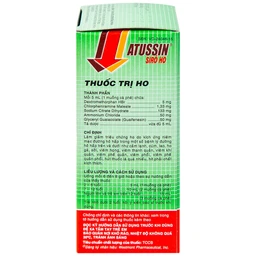 Siro ho Atussin United hỗ trợ giảm các triệu chứng ho (60ml)