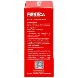 Thuốc xịt mũi Meseca Merap điều trị và dự phòng viêm mũi dị ứng (60 liều)