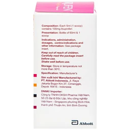 Hỗn dịch uống Brufen Abbott giảm đau, hạ sốt ở trẻ em (60ml)