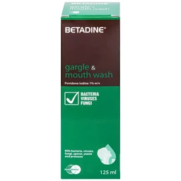 Thuốc súc họng, súc miệng Betadine Gargle and Mouthwash điều trị viêm và nhiễm khuẩn miệng, họng (125ml)