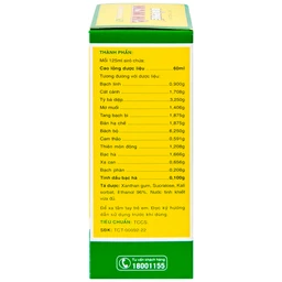 Siro thuốc ho Bổ Phế Nam Hà Chỉ Khái Lộ KĐ chuyên trị ho do cảm mạo, ho gió, ho khan, ho có đờm (125ml)