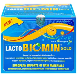 Cốm vi sinh bổ sung lợi khuẩn đường ruột Lacto Biomin Gold (20 gói x 5g)