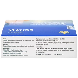 Viên uống hỗ trợ tăng cường sức đề kháng, giúp giảm nguy cơ cảm cúm, viêm họng Echina Kingphar (3 vỉ x 10 viên)