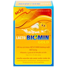 Viên uống bổ sung lợi khuẩn giúp giảm rối loạn tiêu hóa Lacto Biomin Gold New (5 vỉ x 10 viên)