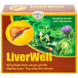 Viên uống hỗ trợ thanh nhiệt, mát gan, giải độc, bảo vệ gan LiverWell (12 vỉ x 5 viên)