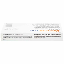 Thuốc Meloxicam 7.5mg điều trị viêm xương khớp, viêm cột sống (2 vỉ x 10 viên)