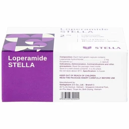 Viên nang cứng Loperamide Stella 2mg giảm tiêu chảy cấp (5 vỉ x 10 viên)