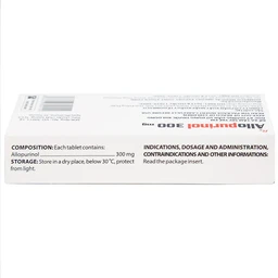 Thuốc Allopurinol 300mg Domesco điều trị tăng acid uric máu, sỏi thận (2 vỉ x 10 viên)