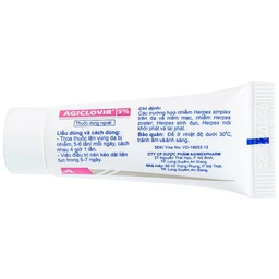 Thuốc mỡ bôi da Agiclovir 5% Agimexpharm điều trị nhiễm Herpes simplex, Herpes zoster, Herpes sinh dục (5g)